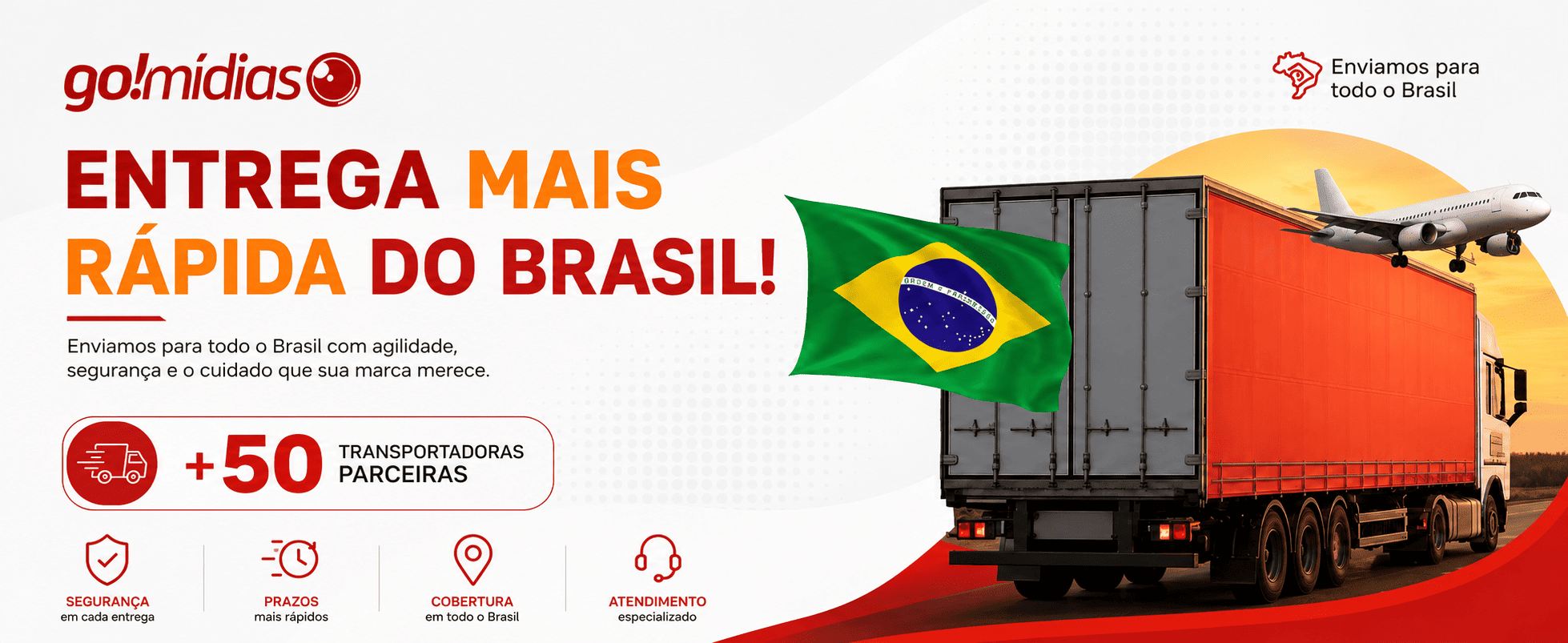 Go Midias entrega para todo Brasil